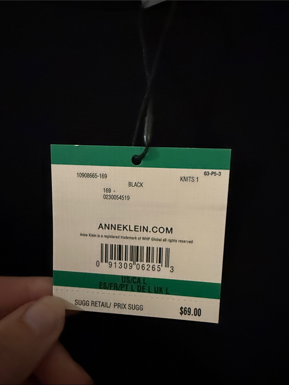 Anne Klein Black Shirt with Faux-Leather Puff Sleeves - Picture 4 of 10